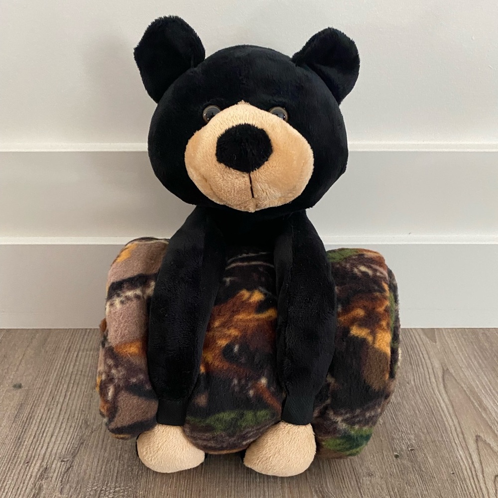 2 for $15 💥 Plush Bear with Throw Blanket